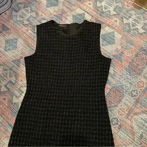 John Dresses St John Sleeveless Metallic Tweed Sheath